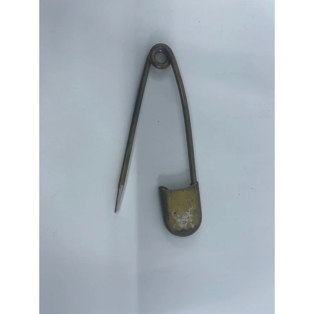 Vintage National Brass‎ Laundry Safety Pin 5 Inch Heavy Duty Kilt Blanket Pin